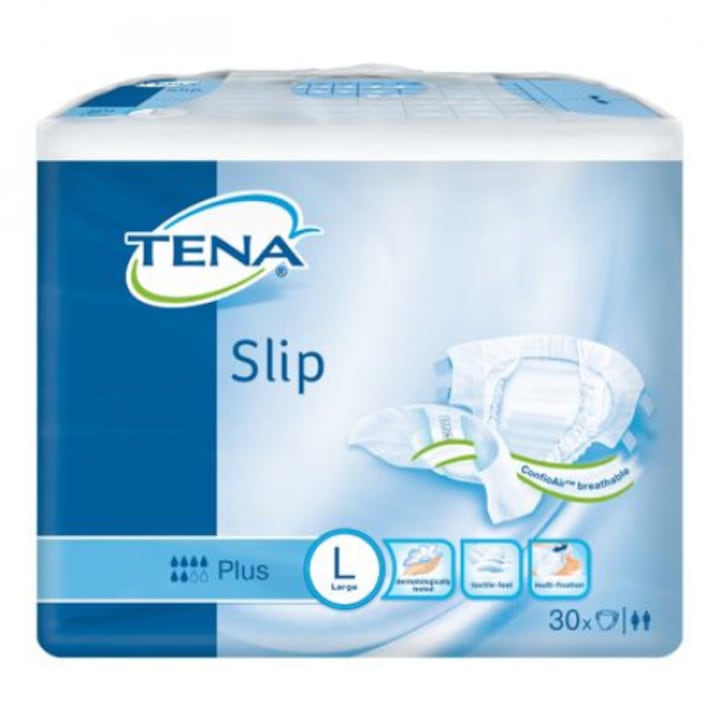 Tena Felnőtt inkontinencia nyitott pelenka, Tena Slip Classic Plus, L 75-120cm, 30 db