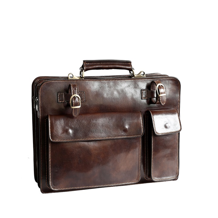 Servieta barbati din piele naturala vachetta, S126B