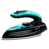 Fier de Calcat cu Aburi si Uscat pentru Voiaj, 1200W, 60 ml, Cecotec GoForce 8000 Folding Titanium, Negru/Albastru