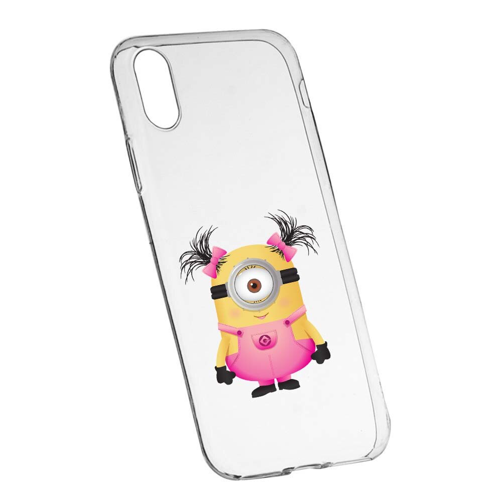 Husa de protectie Minion Girl pentru Apple iPhone X/XS, rezistenta la uzura, anti-alunecare, din silicon Premium, 213