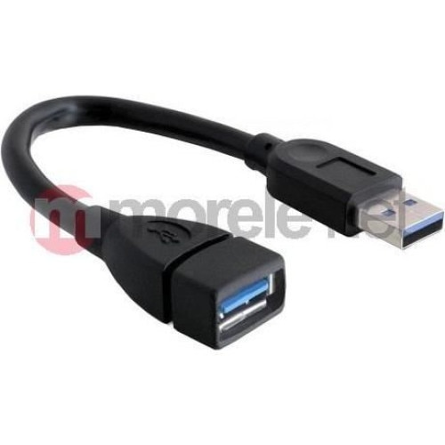 Cablu prelungitor (extensie) USB 3.0 A-A 15cm tata - mama, Delock - 82776
