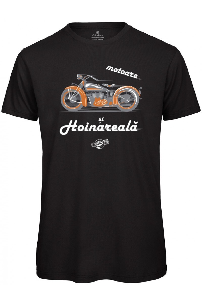 Tricou Motoare si Hoinareala - negru