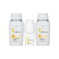 Set cadou Vanilla Gel de dus Vanilla 150ml, Lotiune de corp Vanilla 150ml, Deo Roll-on Vanilla 50ml