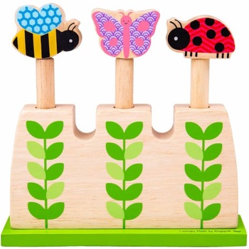 Jucarie Bigjigs de Lemn Pop Up - In Gradina Jucarie Bigjigs de Lemn Pop Up - In Gradina