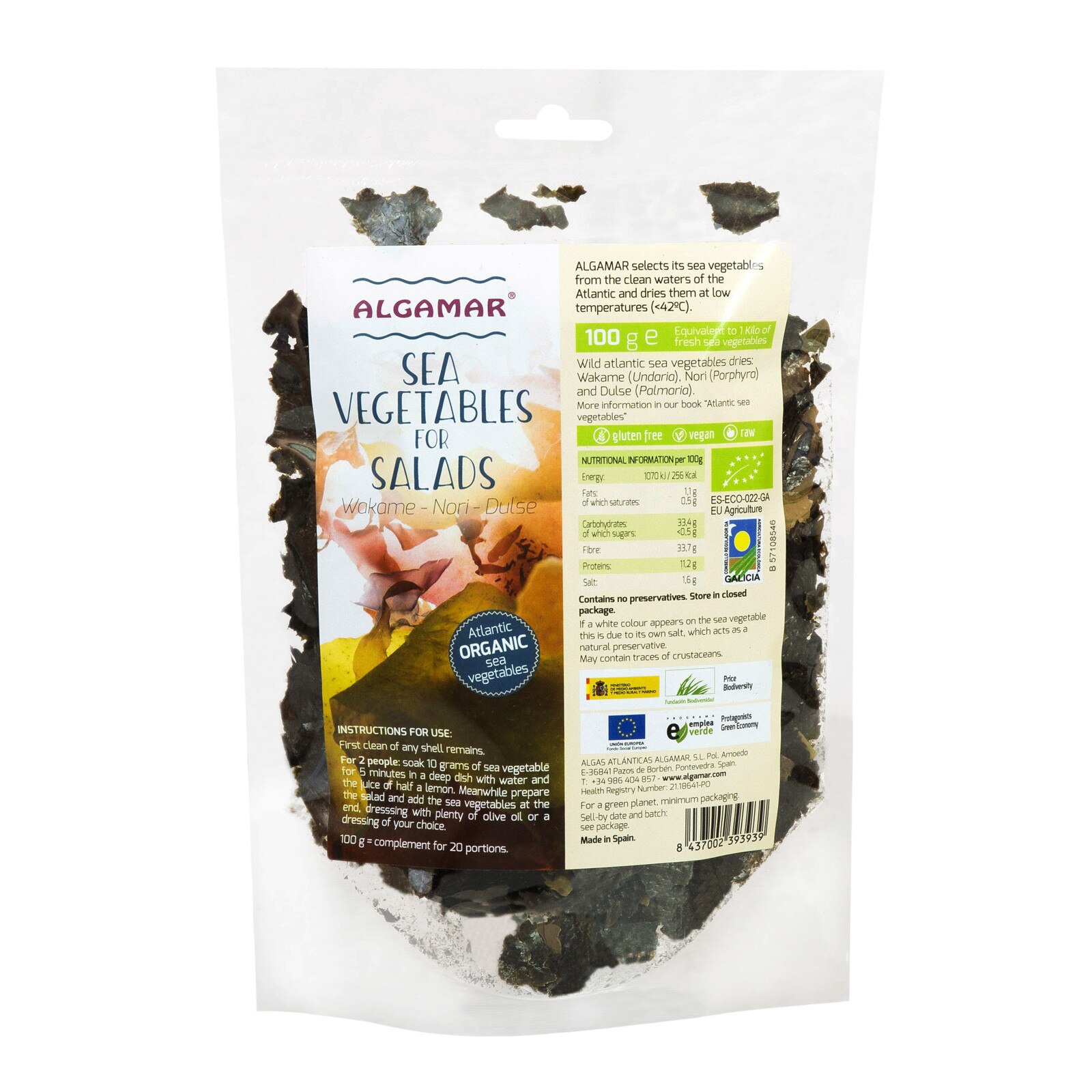 Mix alge marine pentru salata eco 100g Algamar
