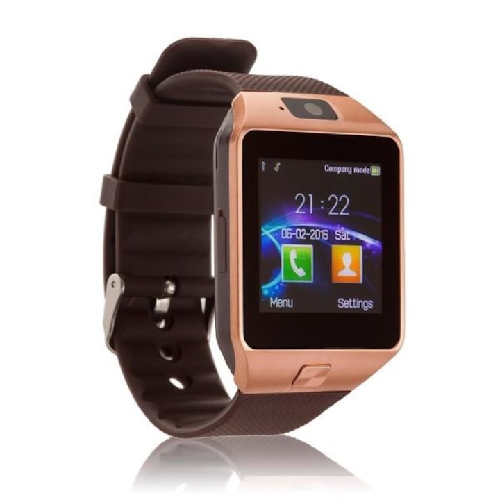 Smartwatch SIKS Premium, 380 mAh батерия, 1,3 MP камера, Micro sim, MTK6572 CPU, Златист