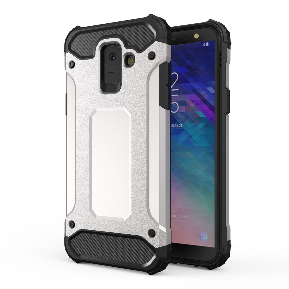 Husa de protectie, Hurtel, Hybrid Armor, pentru Samsung Galaxy A6 2018, Argintiu