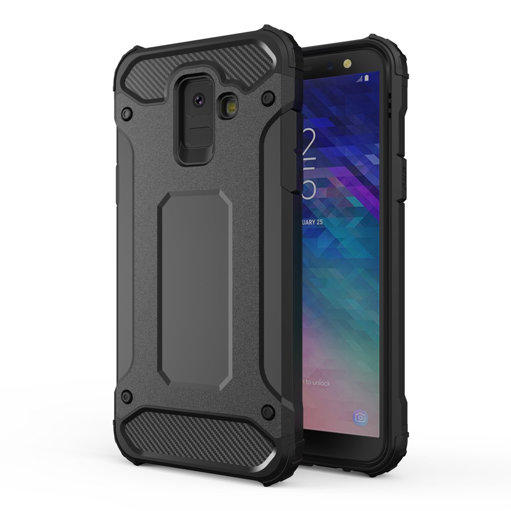 Husa de protectie, Hurtel, Hybrid Armor, pentru Samsung Galaxy A6 2018, Negru