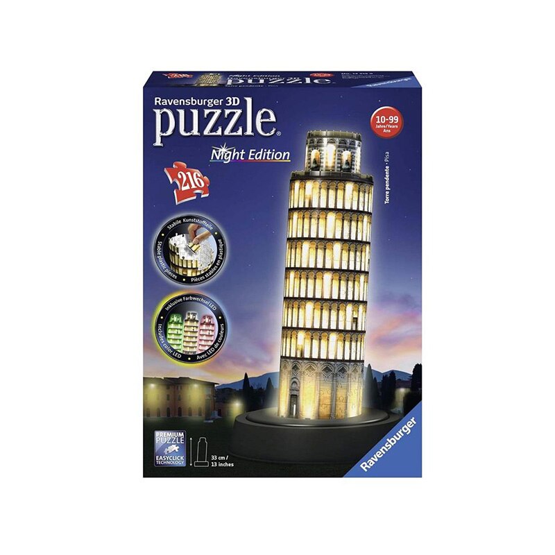Puzzle 3D Leaning Tower Of Pisa Night Edition 216 Piese