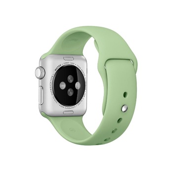 Curea compatibila cu Apple Watch 1/2/3/4, Bratara Sport, Silicon, 40mm, Mint Green Curea compatibila cu Apple Watch 1/2/3/4, Bratara Sport, Silicon, 40mm, Mint Green