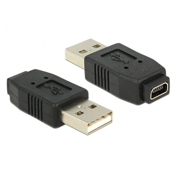 Adaptor mini USB 5 pini la USB A M - T, Delock 65094
