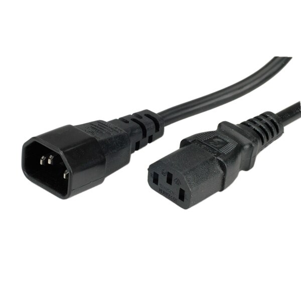Prelungitor alimentare PC C13 - C14 10A 1m, Value 19.99.1510