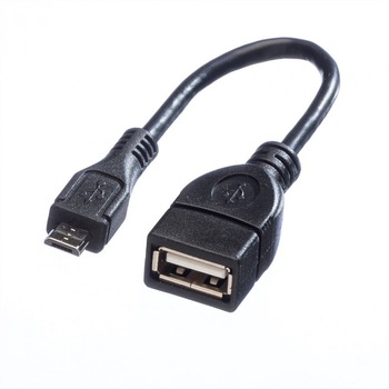 Cablu USB 2.0 la micro USB 2.0 M-T OTG 15cm, Value 11.99.8311 Cablu USB 2.0 la micro USB 2.0 M-T OTG 15cm, Value 11.99.8311