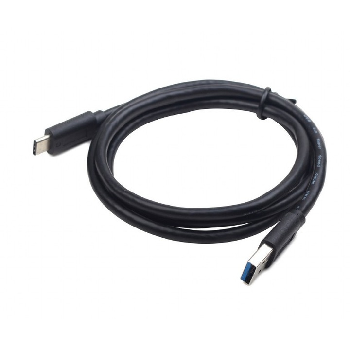 Lanberg Csatlakozó kábel, USB C dugó / USB A dugó, 2.0 QC, 0.5 m, fekete