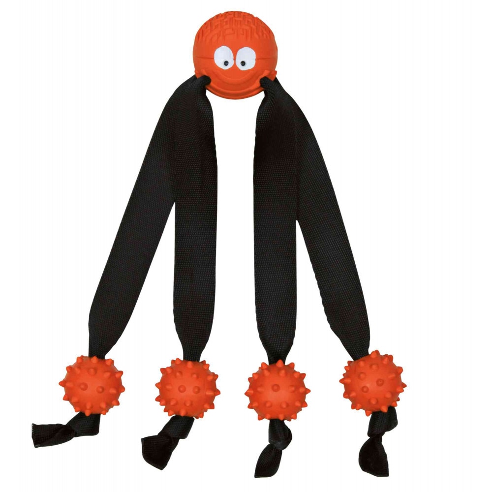 Jucarie Trixie minge cu curele din chinga pentru caini 3.8 × 24 cm 34971