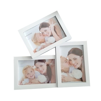 Rama foto colaj 3 poze, PMS 802026-1, culoare alba, poze format 10x15 cm, cu suport agatat perete Rama foto colaj 3 poze, PMS 802026-1, culoare alba, poze format 10x15 cm, cu suport agatat perete