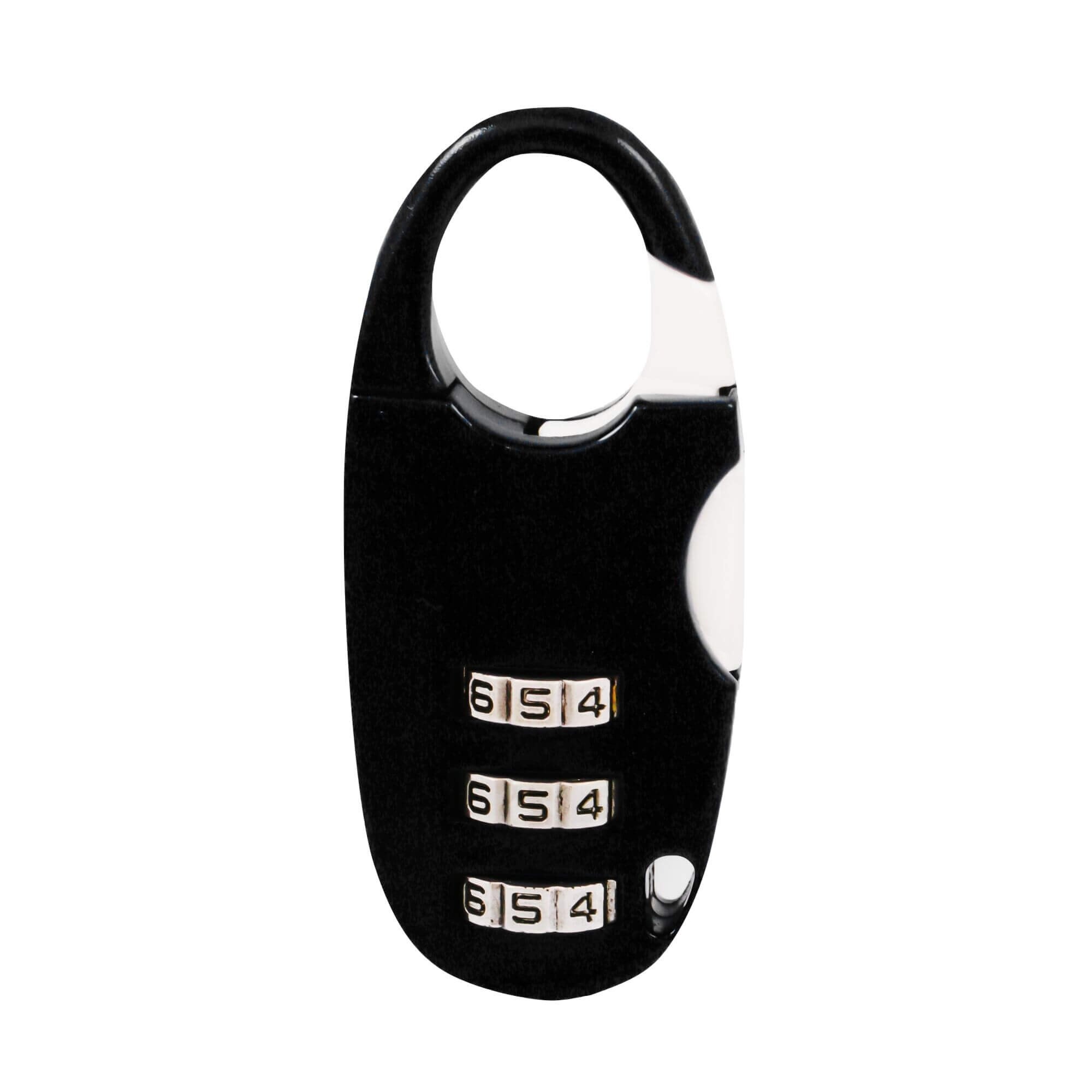 Lacat voiaj cu cifru Dunlop, forma eliptica, Negru