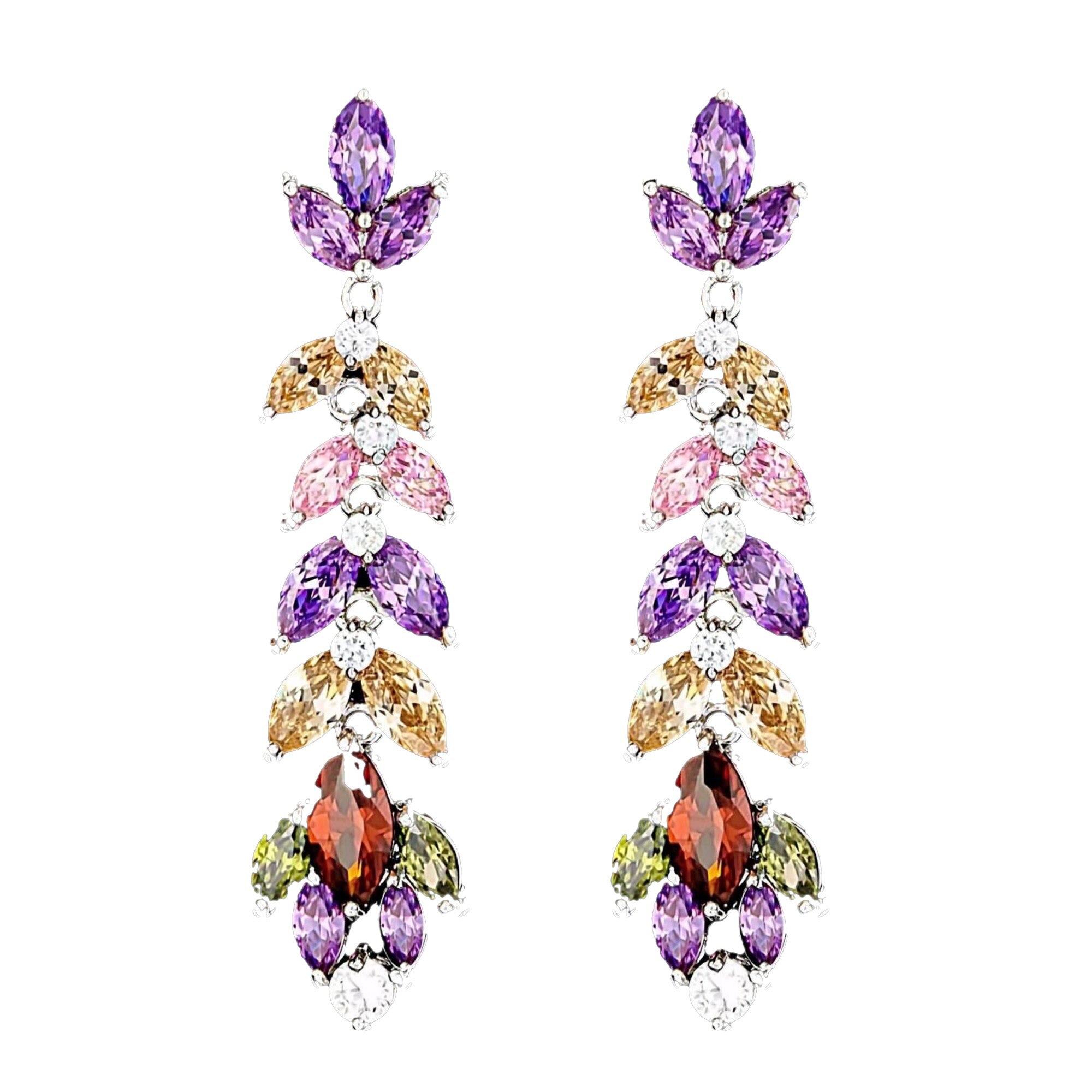 Cercei placati cu Aur 18K si Diamante, Xena