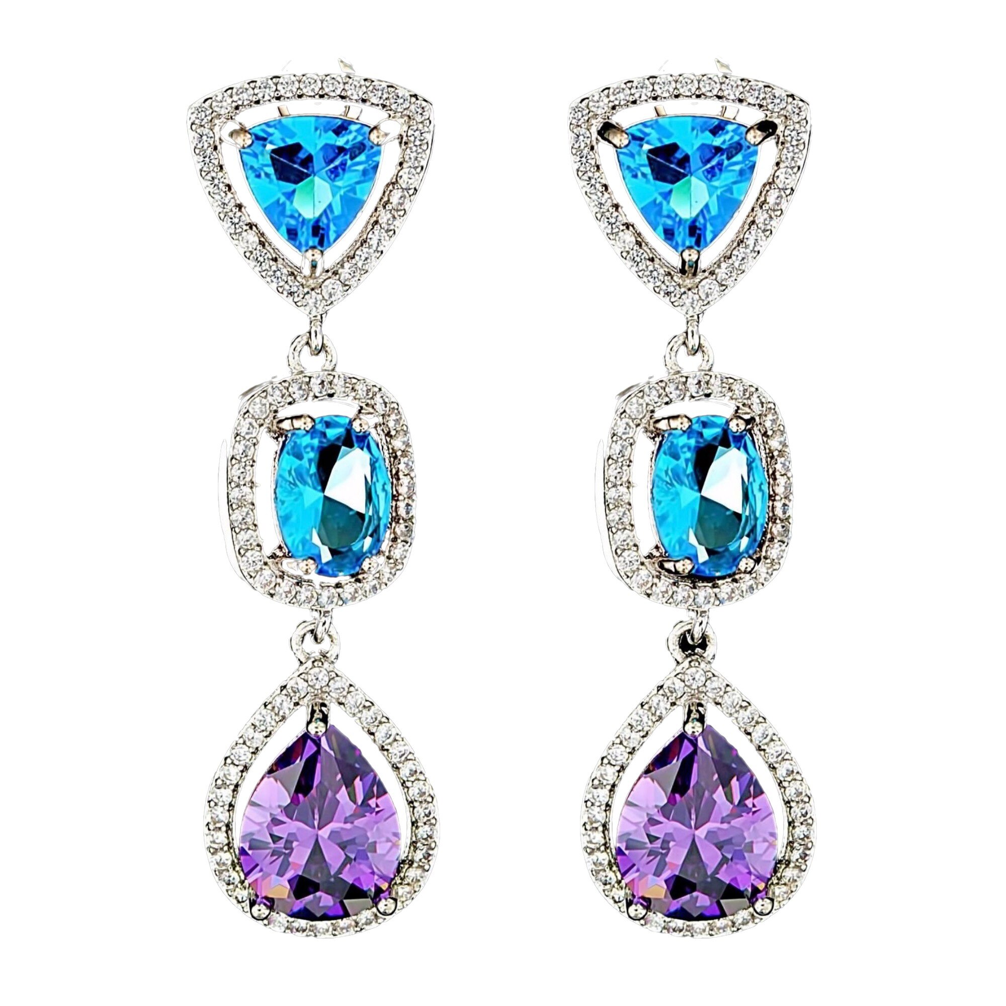 Cercei placati cu Aur 18K si Diamante, Renata