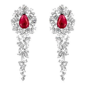 Cercei placati cu Aur 18K si Diamante, Pelagia Cercei placati cu Aur 18K si Diamante, Pelagia