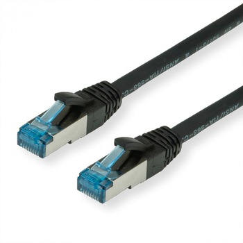 Cablu retea S-FTP cat 6a negru 3m, Value 21.99.1963 Cablu retea S-FTP cat 6a negru 3m, Value 21.99.1963