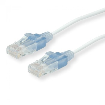 Cablu retea UTP Cat.6 slim Alb 1m, Roline 21.15.0961 Cablu retea UTP Cat.6 slim Alb 1m, Roline 21.15.0961