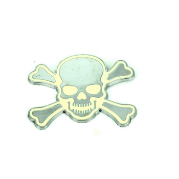 Oranament Auto Tip Cap Mort IDL, Diametru 8 cm, Culoare-Crom, Se lipeste cu banda dublu adeziva Oranament Auto Tip Cap Mort IDL, Diametru 8 cm, Culoare-Crom, Se lipeste cu banda dublu adeziva