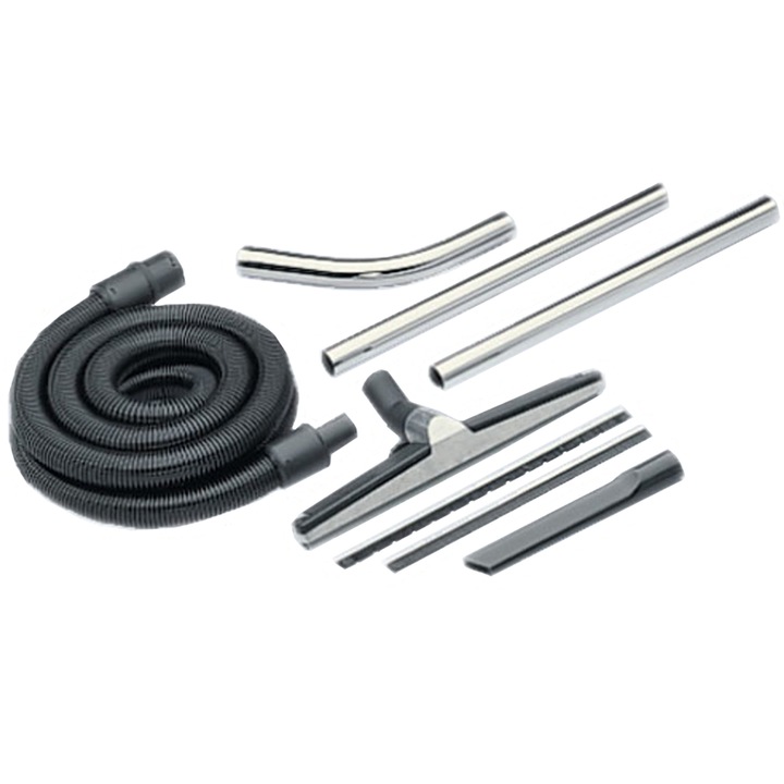 Set de curatare Karcher, diametru 40 mm, furtun 4 m, cot, metal, tub 2 x 0.5 m, duza de podea cu cilindri