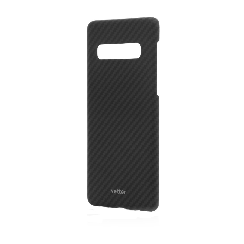 Husa Samsung Galaxy S10 Clip-On Ultra Slim Made From Aramid Fiber Kevlar Black Vetter