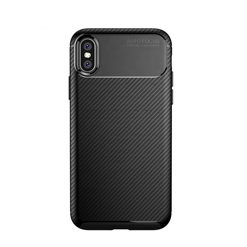 Husa Auto Focus Carbon Pentru IPhone Xs - Negru