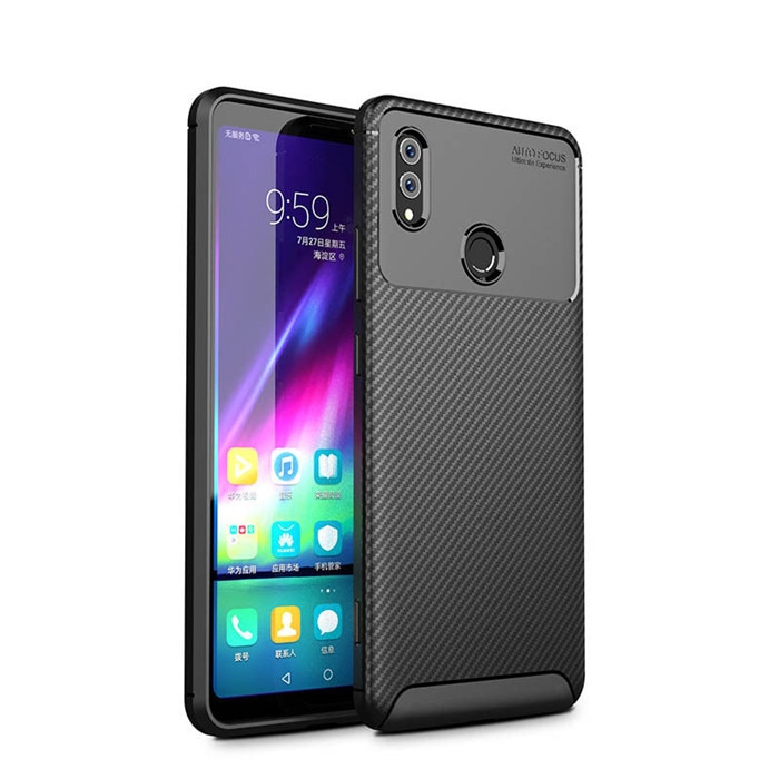 Husa Auto Focus Carbon Pentru Huawei P smart 2019 - Negru