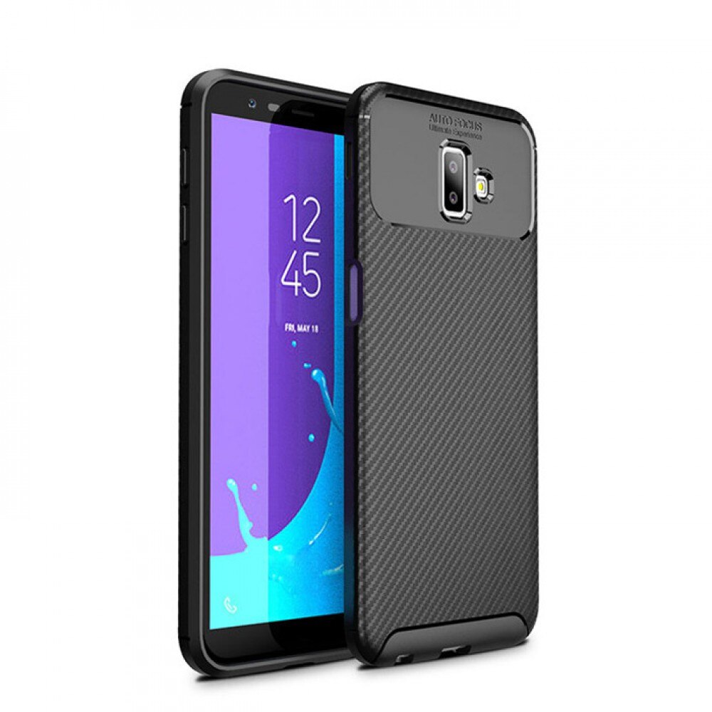 Husa Auto Focus Carbon Pentru Samsung Galaxy J6 Plus 2018, J610 - Negru