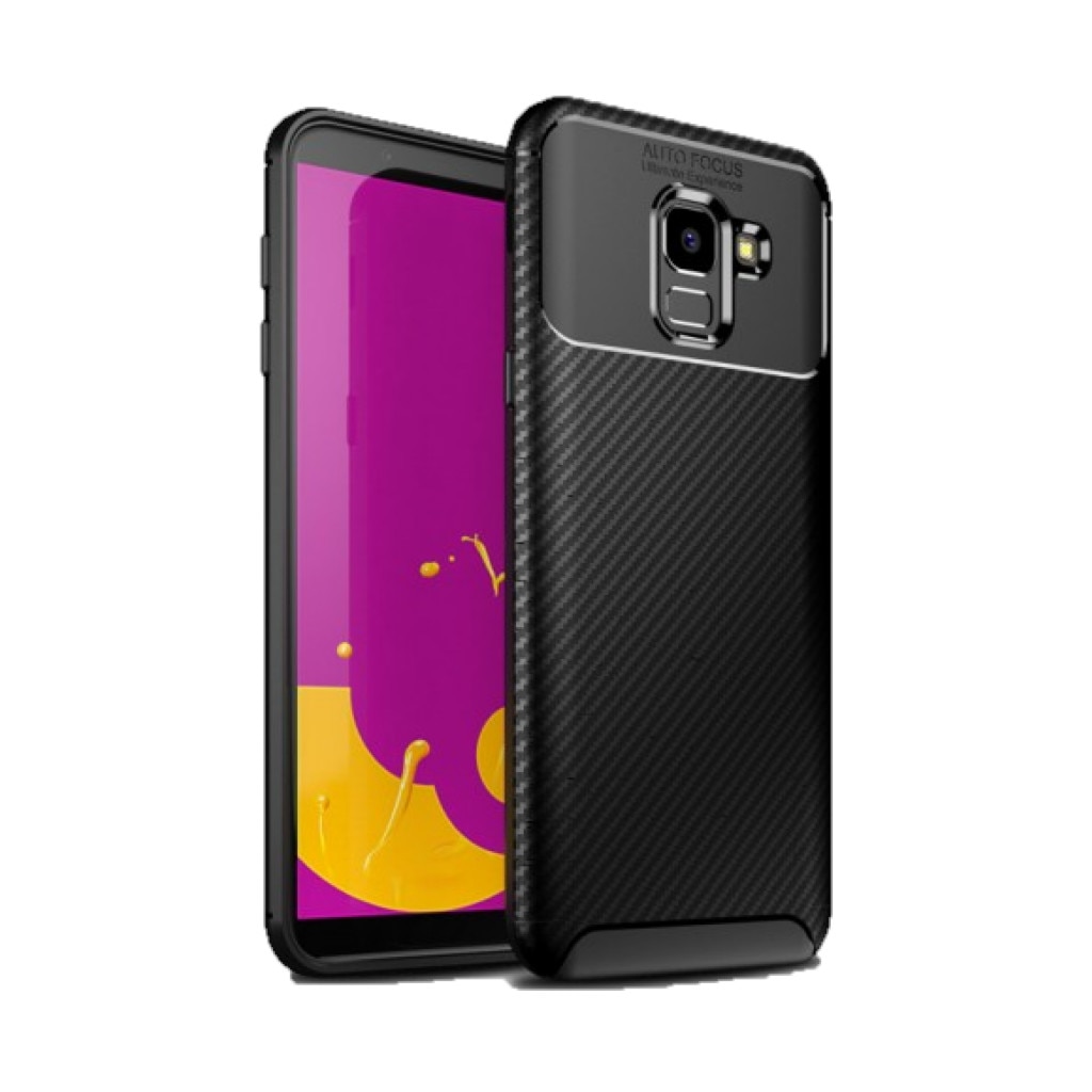 Husa Auto Focus Carbon Pentru Samsung Galaxy j6 2018, J600 - Negru