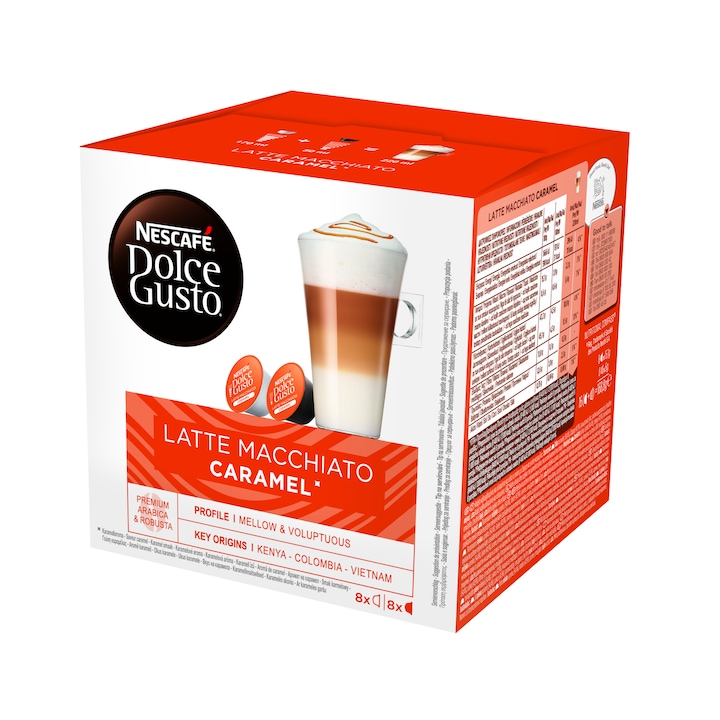 Кафе капсули NESCAFÉ® Dolce Gusto® Latte Macchiato Caramel, кутия, 8 напитки