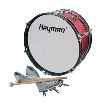 Toba mare bas fanfara Hayman JMDR1807 rosu 18” curele bete Toba mare bas fanfara Hayman JMDR1807 rosu 18” curele bete