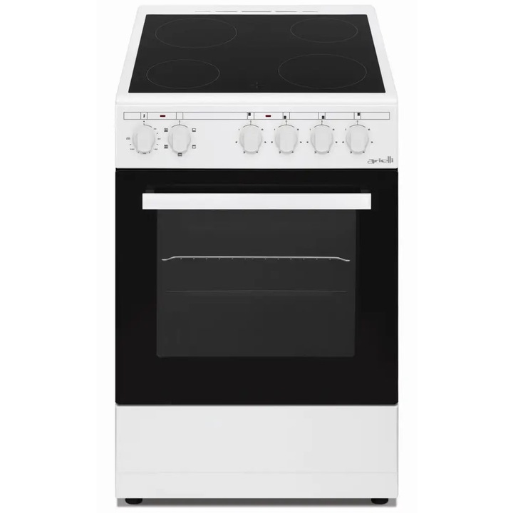 Aragaz ARIELLI C-5060CER, Blat ceramic, Clasa A, Culoare Alb