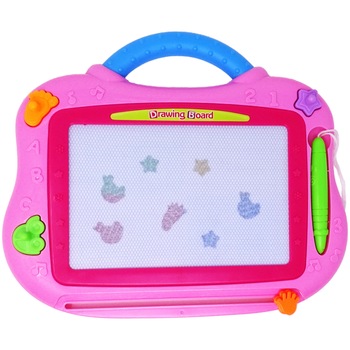 Tabla desen magnetica, 4 culori, 3 stampile Tabla desen magnetica, 4 culori, 3 stampile