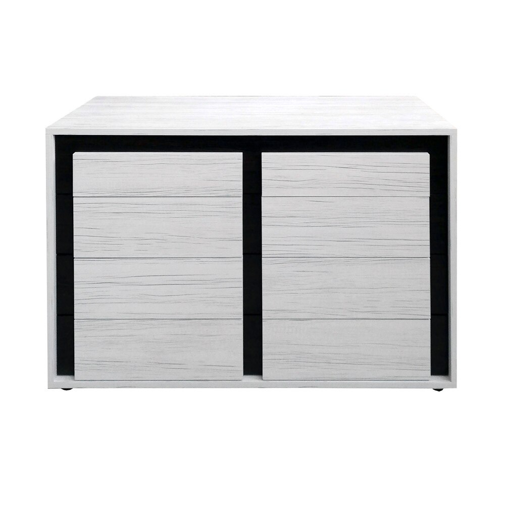 Comoda 4 sertare Santa Cruz , whitewood/ wenge , 105x40x75cm