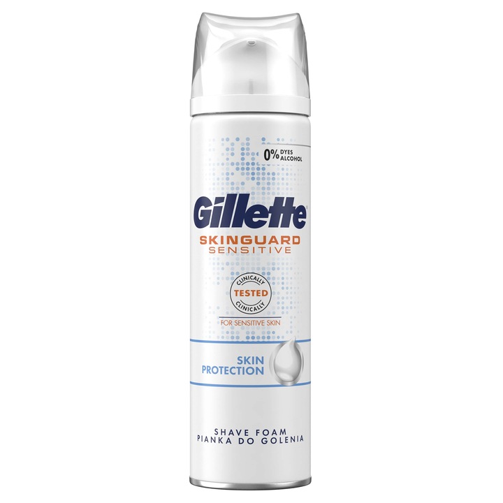 Gillette SkinGuard Sensitive férfi borotvahab, 250 ml