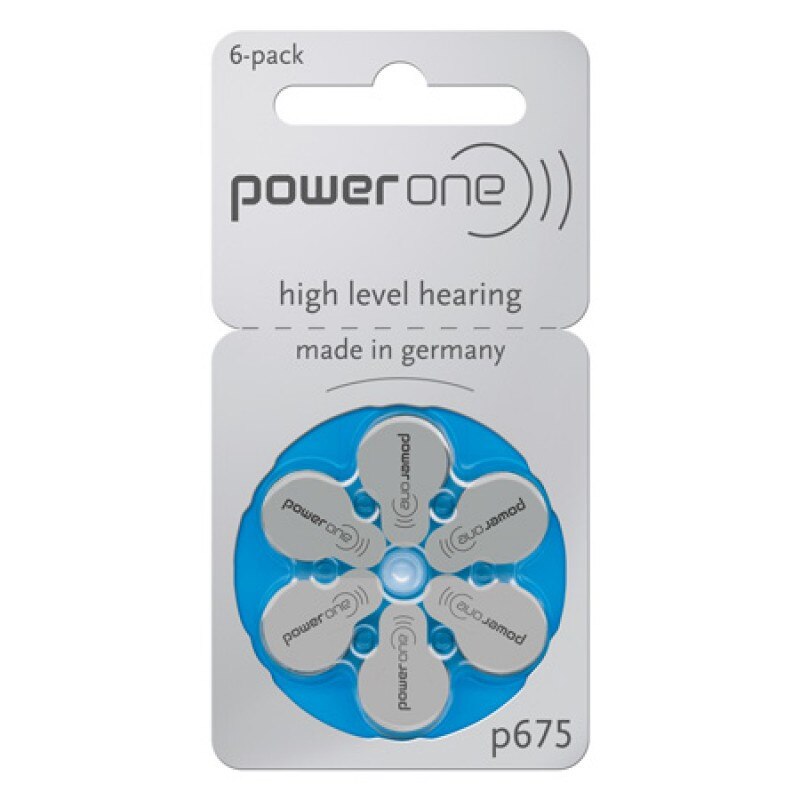 Set baterii auditive Power One VARTA, 6 bucati, P675 6B