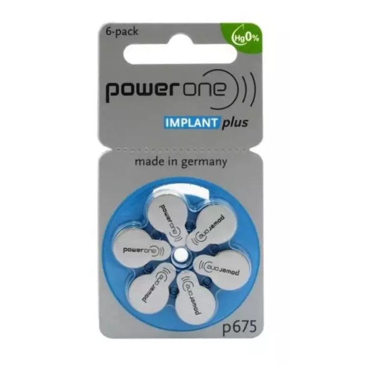 Power One 675 IMPLANT Plus baterii aparate auditive 1x Blister
