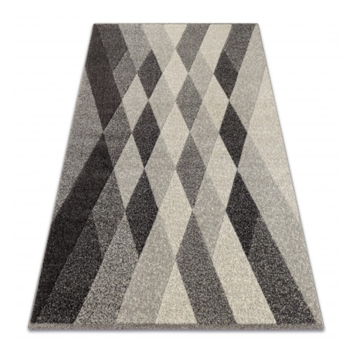 Covor FEEL 5674/16811 CARO gri / antracit / crema, 180x270 cm