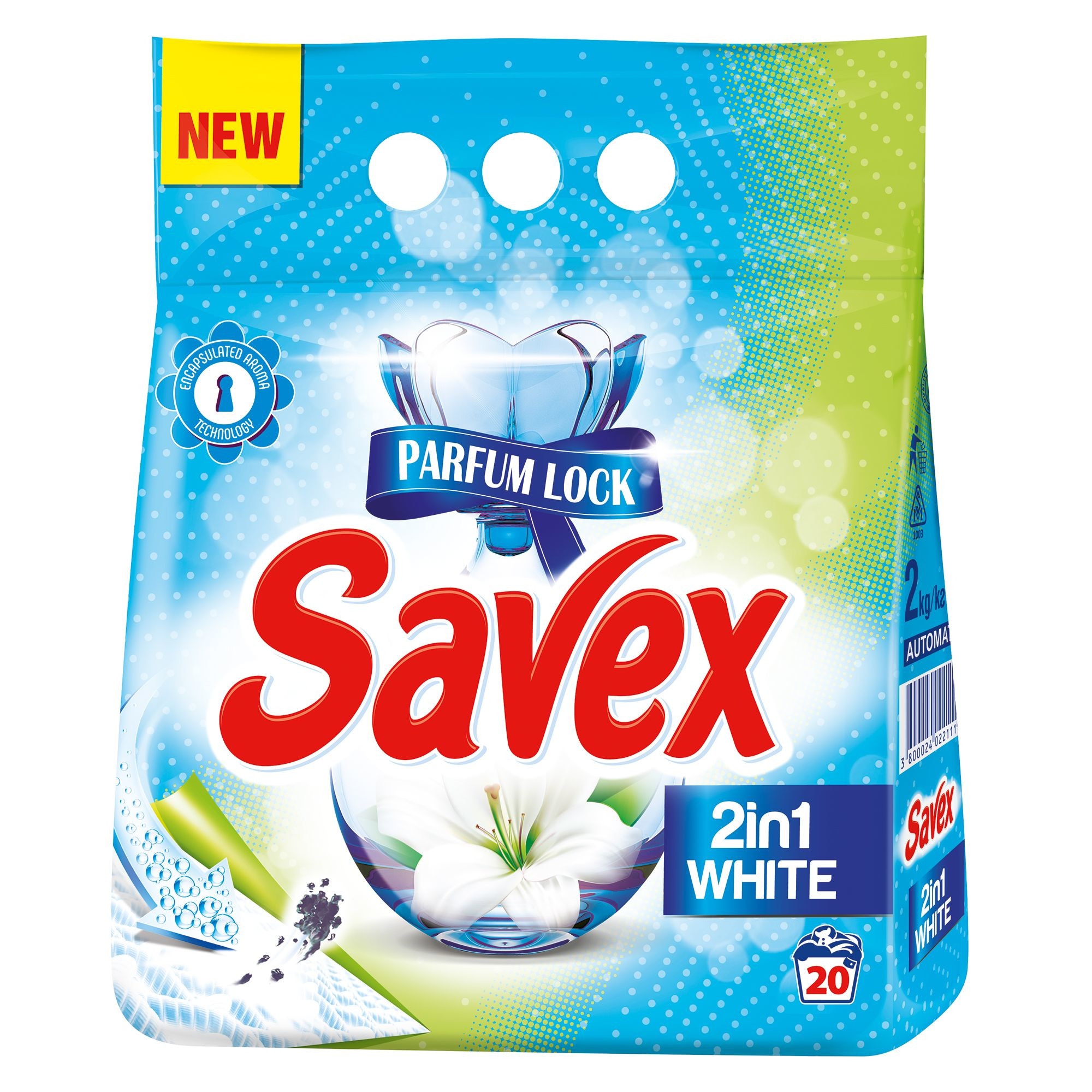 Detergent rufe automat Savex 2 in 1 White,2 kg
