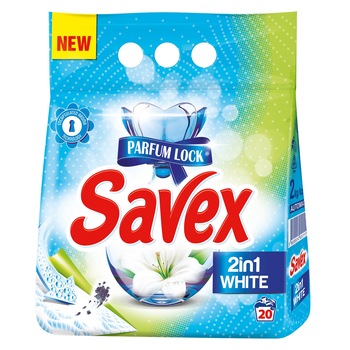 Detergent rufe automat Savex 2 in 1 White,2 kg Detergent rufe automat Savex 2 in 1 White,2 kg
