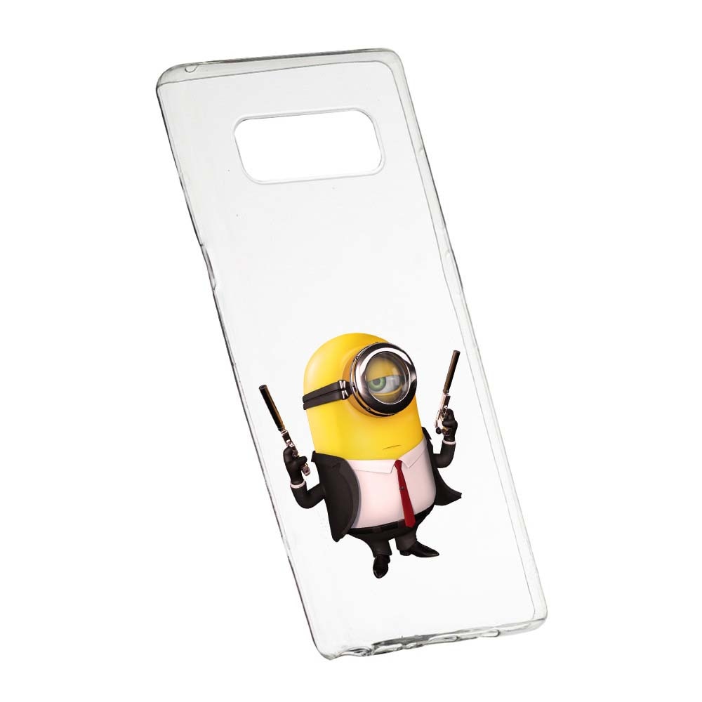 Husa de protectie Minion Hitman pentru Samsung Galaxy S10 Plus, rezistenta la uzura, anti-alunecare, din silicon Premium, 214