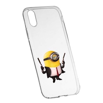 Husa de protectie Minion Hitman pentru Sony XA1, rezistenta la uzura, anti-alunecare, din silicon Premium, 214 Husa de protectie Minion Hitman pentru Sony XA1, rezistenta la uzura, anti-alunecare, din silicon Premium, 214
