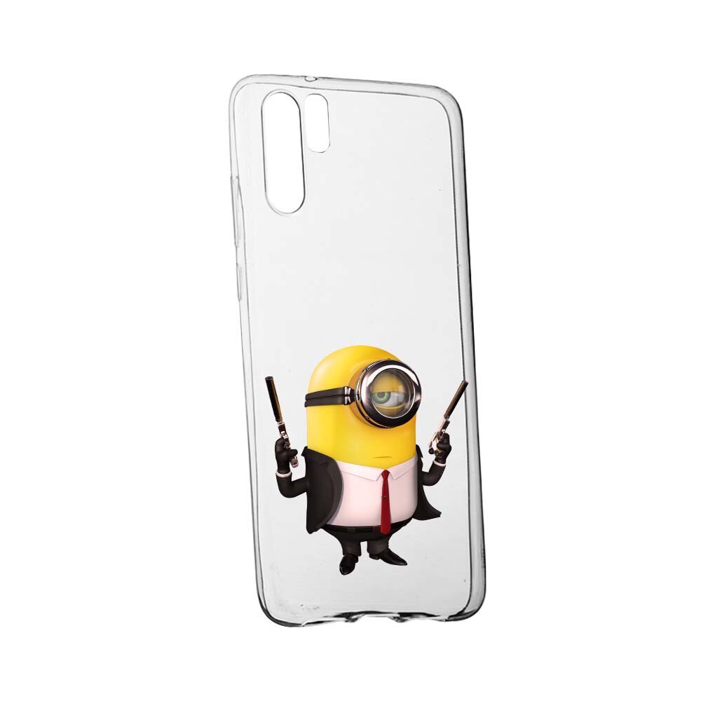 Husa de protectie Minion Hitman pentru Huawei P30 Pro, rezistenta la uzura, anti-alunecare, din silicon Premium, 214