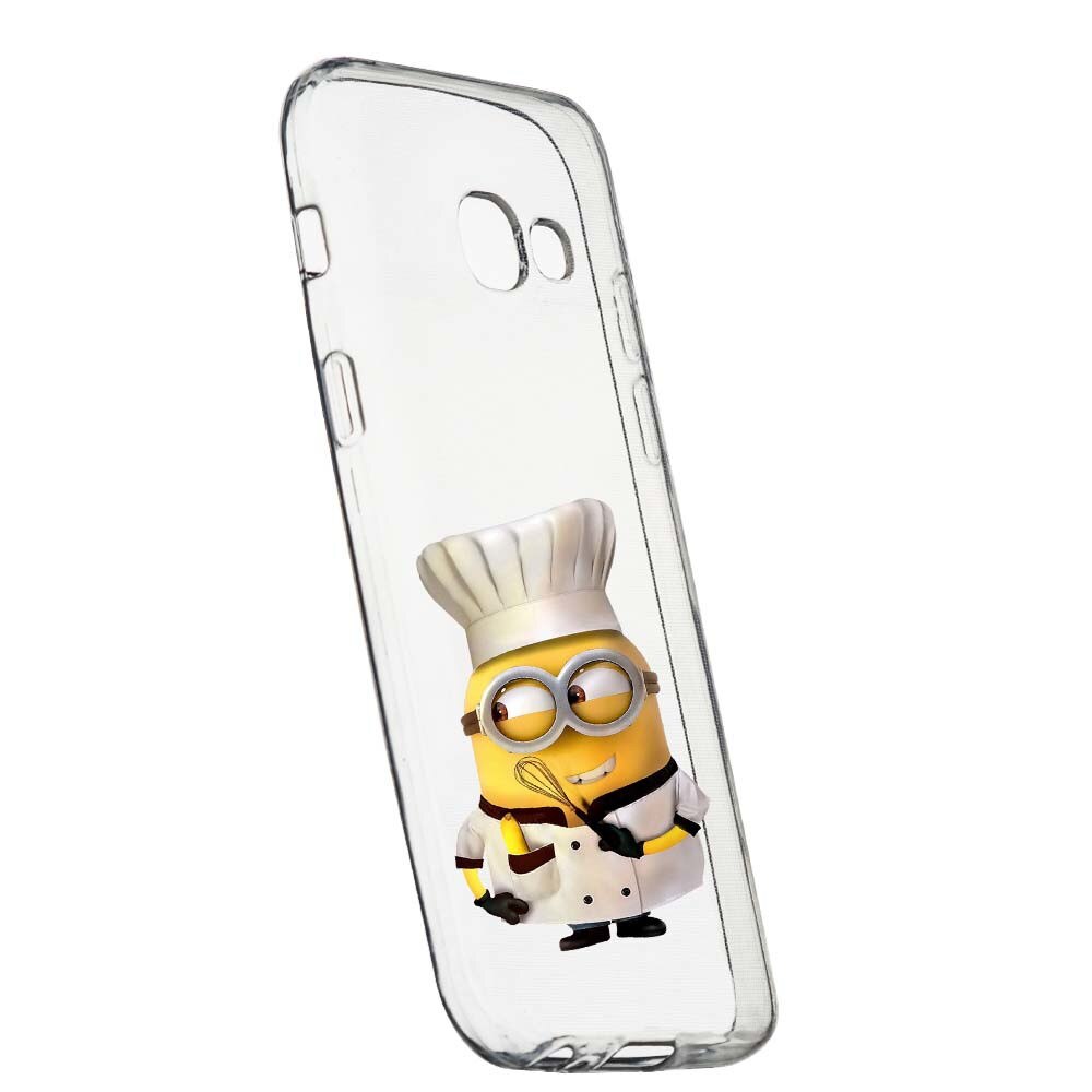 Husa de protectie Minion Chef pentru Samsung Galaxy A3 2017, rezistenta la uzura, anti-alunecare, din silicon Premium, 215