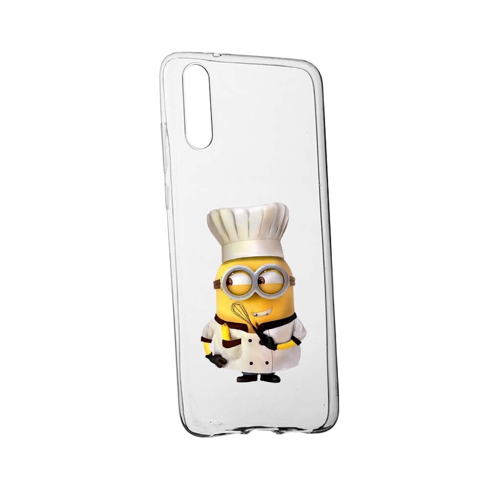 Husa de protectie Minion Chef pentru Samsung Galaxy A7 2018, rezistenta la uzura, anti-alunecare, din silicon Premium, 215