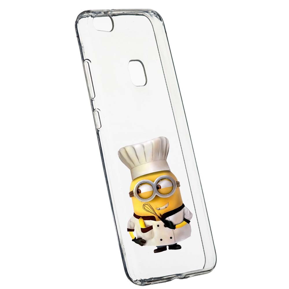 Husa de protectie Minion Chef pentru Huawei P10 Lite, rezistenta la uzura, anti-alunecare, din silicon Premium, 215